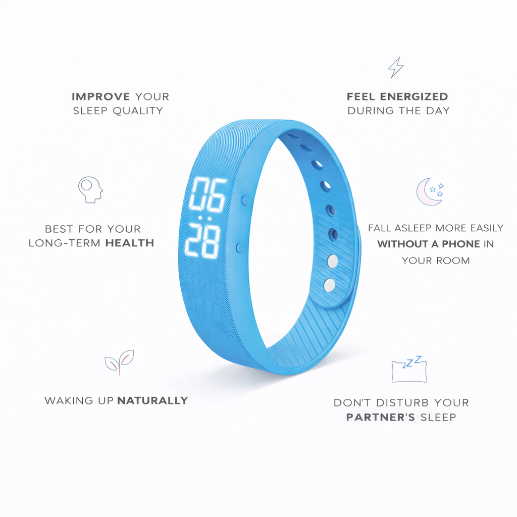 HushSense Silent Vibration Alarm Band with Running Pedometer