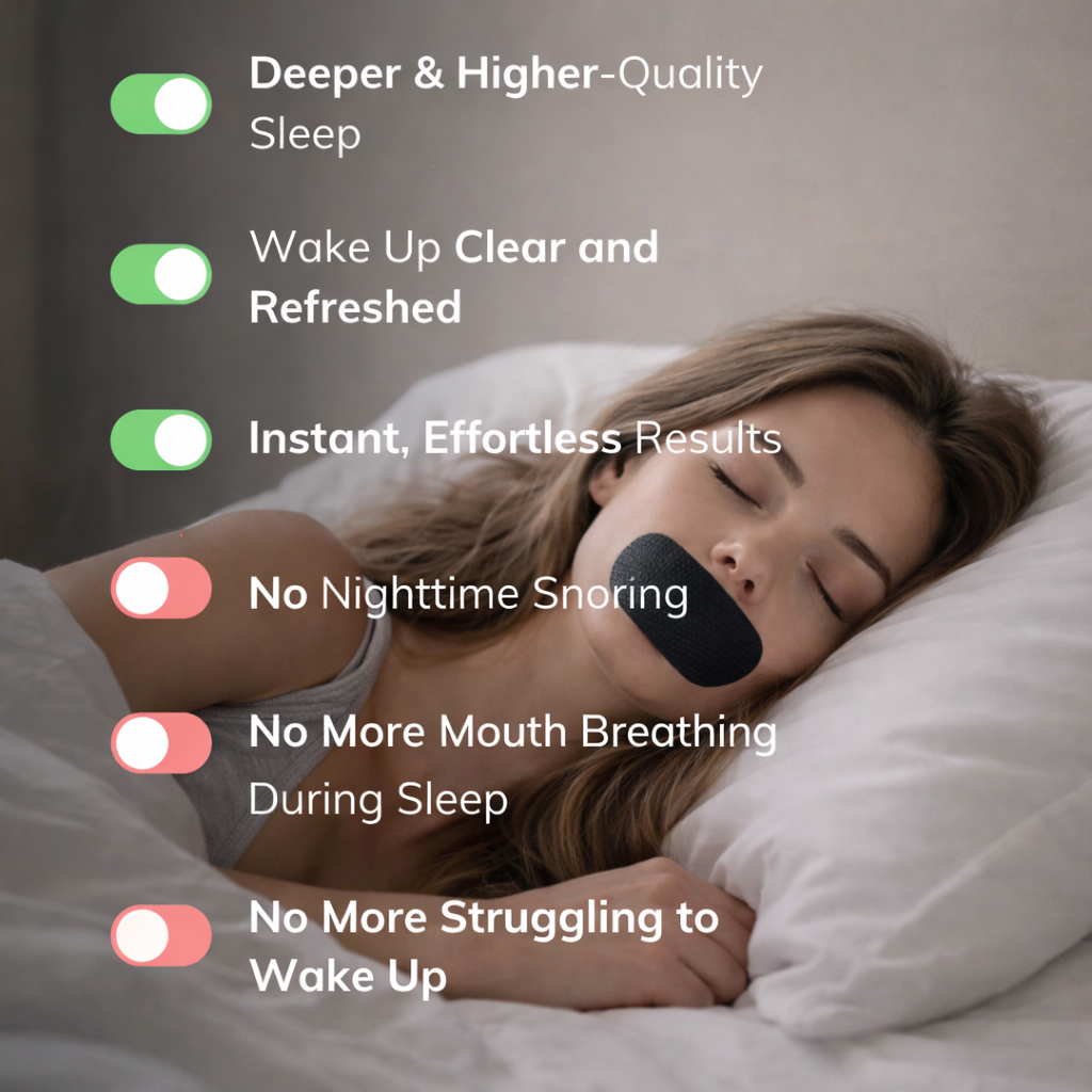HushSense Breathable Sleep Tape with Perforated Closure