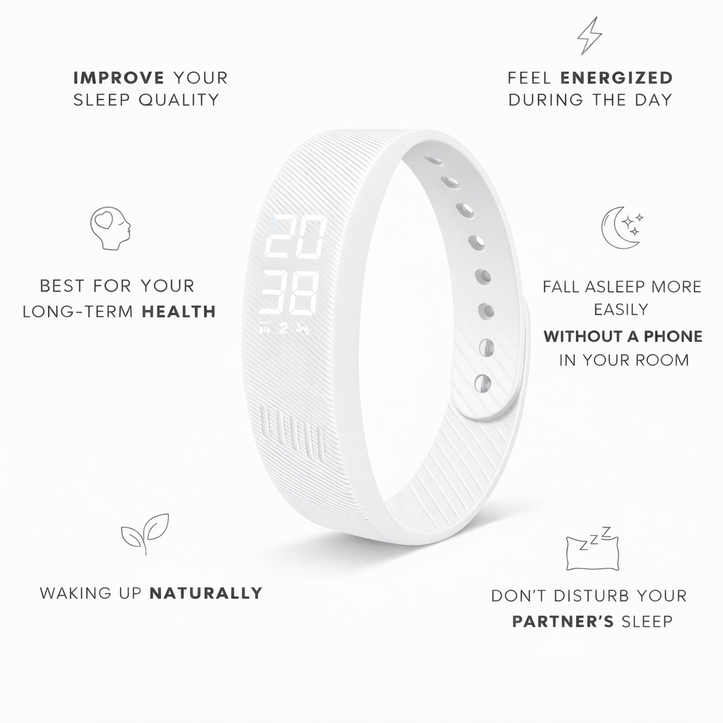 HushSense Silent Vibration Alarm Band with Running Pedometer